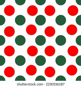 red and green seamless polka background
