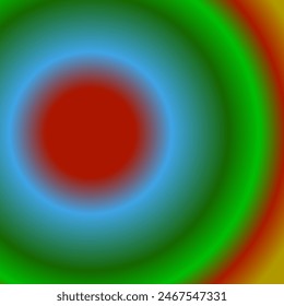 Red, green, sky blue, lime and golden color   combination radial gradient background design.