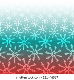 red and green snowflake christmas background