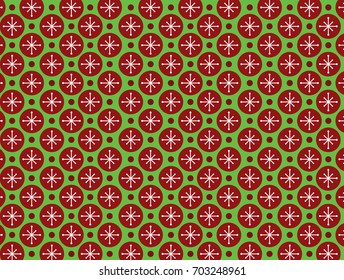Red and Green Snowflakes