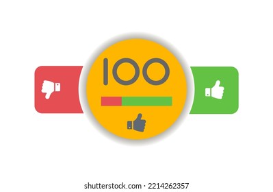 Red Green Social Media Like And Dislike Sign