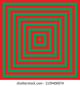 Red and green square illusion