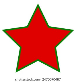 red and green star logo