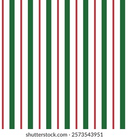 Red and green stripes on a transparent background. Seamless pattern for making clothes, wallpapers, backgrounds, cards. Sketch liberty and elegant motif for fabrics. Marry Christmas