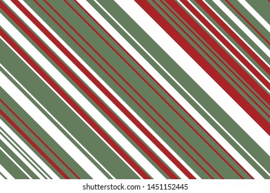 Red and green Stripes on white background. Striped diagonal pattern for printing on fabric, paper, wrapping, scrapbooking, websites Background with slanted lines Vector illustration