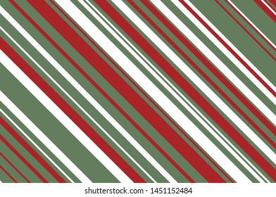 Red and green Stripes on white background. Striped diagonal pattern for printing on fabric, paper, wrapping, scrapbooking, websites Background with slanted lines Vector illustration