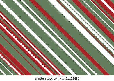 Red and green Stripes on white background. Striped diagonal pattern for printing on fabric, paper, wrapping, scrapbooking, websites Background with slanted lines Vector illustration