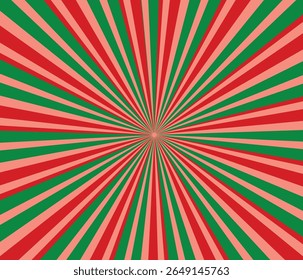 Red green sunshine colorful vector background. Abstract sunburst design wallpaper for template banner business social media advertising. cartoon backdrop.