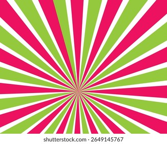 Red green sunshine colorful vector background. Abstract sunburst design wallpaper for template banner business social media advertising. cartoon backdrop.