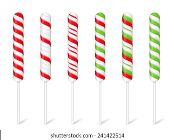 Red and green sweet candies, vector eps10 illustration