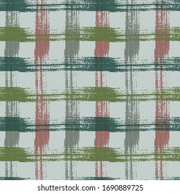 Red and Green Tablecloth Seamless Pattern. Two Color Gingham Design