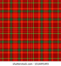 Red and Green Tartan Plaid Scottish Seamless Pattern. Texture from tartan, plaid, tablecloths, shirts, clothes, dresses, bedding, blankets and other textile.