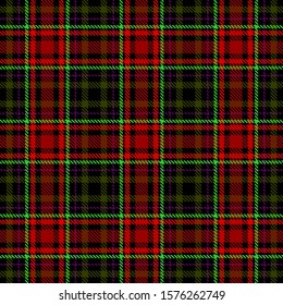 Red and Green Tartan Plaid Scottish Seamless Pattern. Texture from tartan, plaid, tablecloths, shirts, clothes, dresses, bedding, blankets and other textile.