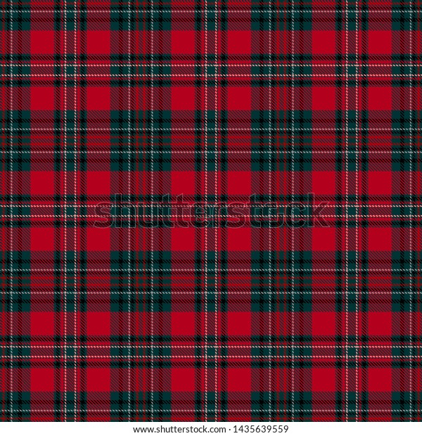 赤と緑のタータン格子縞のスコットランドのシームレスなパターン タータン 格子柄 テーブルクロス シャツ 服 ドレス 寝具 毛布 その他の織物のテクスチャー のベクター画像素材 ロイヤリティフリー 1435639559