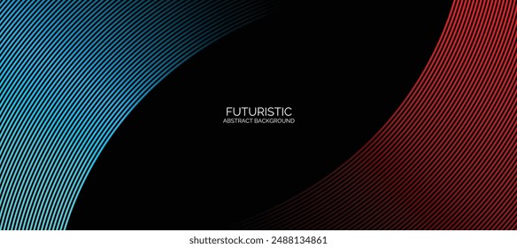 Red green techno abstract background overlap layer on dark space with line stripes shape decoration. Modern graphic design. Future concept. Suit for banner, flyer, card, or brochure cover