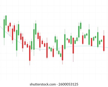 Red Green Trading Candlestick Vector