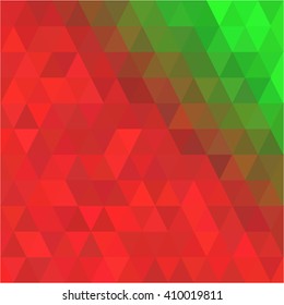 Red green triangle abstract background