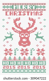 Red and Green Ugly Christmas 2015 Sweater Design