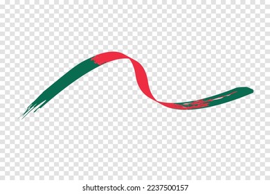 Red and green vector ribbon