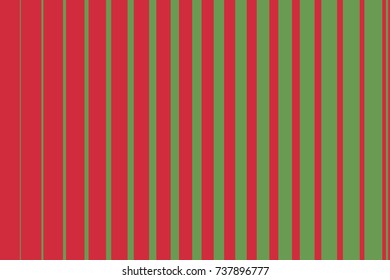 Red and green vertical stripes. Seamless halftone striped pattern. Background for festive, Christmas, New Year projects.