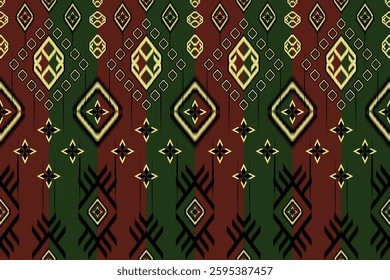 Red and green vintage pattern pattern