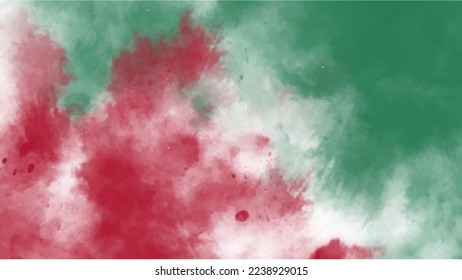 Red and green watercolor background for textures backgrounds and web banners design