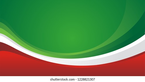 Red, Green and White Stylish Wave Background design, suitable for web banner, flyer, brochure, and other