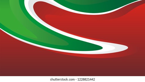Red, Green and White Stylish Wave Background design, suitable for web banner, flyer, brochure, and other
