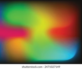 Red, Green, Yellow, Black, Blue, Purple and Sky Blue color combination Gradient background design.
