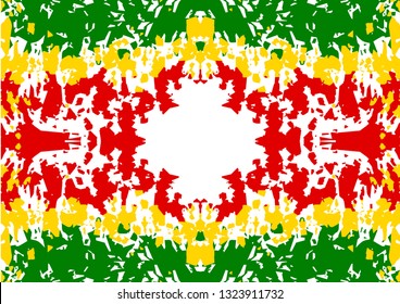 Red Green Yellow color Tie Dye Vector Abstract Background