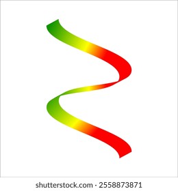 red green yellow flag color gradient ribbon vector eps