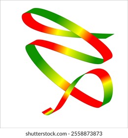 red green yellow flag color gradient ribbon vector eps