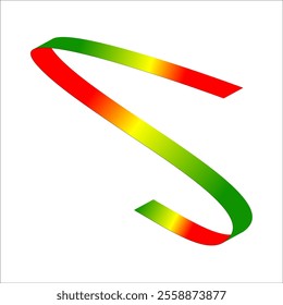 red green yellow flag color gradient ribbon vector eps