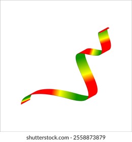 red green yellow flag color gradient ribbon vector eps