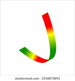 red green yellow flag color gradient ribbon vector eps