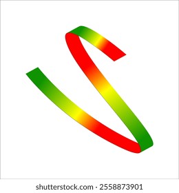 red green yellow flag color gradient ribbon vector eps