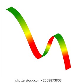 red green yellow flag color gradient ribbon vector eps