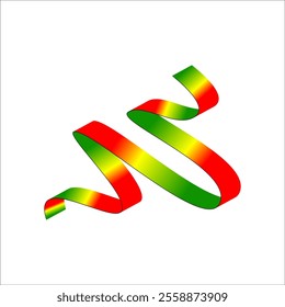 red green yellow flag color gradient ribbon vector eps