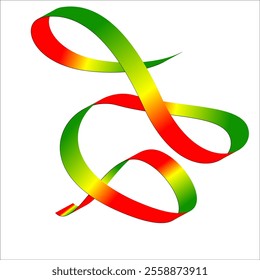 red green yellow flag color gradient ribbon vector eps