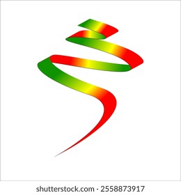 red green yellow flag color gradient ribbon vector eps
