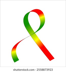 red green yellow flag color gradient ribbon vector eps