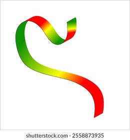 red green yellow flag color gradient ribbon vector eps