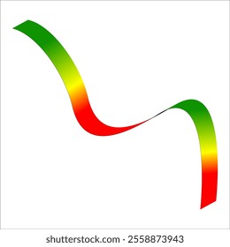 red green yellow flag color gradient ribbon vector eps