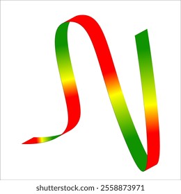 red green yellow flag color gradient ribbon vector eps