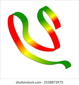 red green yellow flag color gradient ribbon vector eps