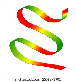red green yellow flag color gradient ribbon vector eps