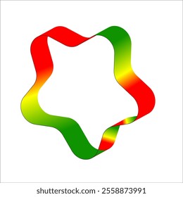 red green yellow flag color gradient ribbon vector eps