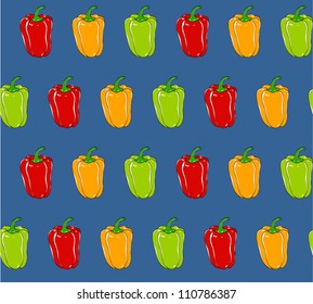 red green yellow orange pepper pattern