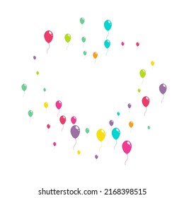 Red and Green and Yellow Realistic Inflatable Ball Vector  White Background. Celebration Ballon Illustration. Cute Anniversary Banner. Bright Inflatable Balloon Pattern.