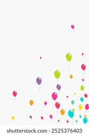 Red and Green and Yellow Surprise Balloon Vector Transparent Background. Celebration Baloon Poster. Color Decoration Illustration. Bright Inflatable Inflatable Ball Cover.